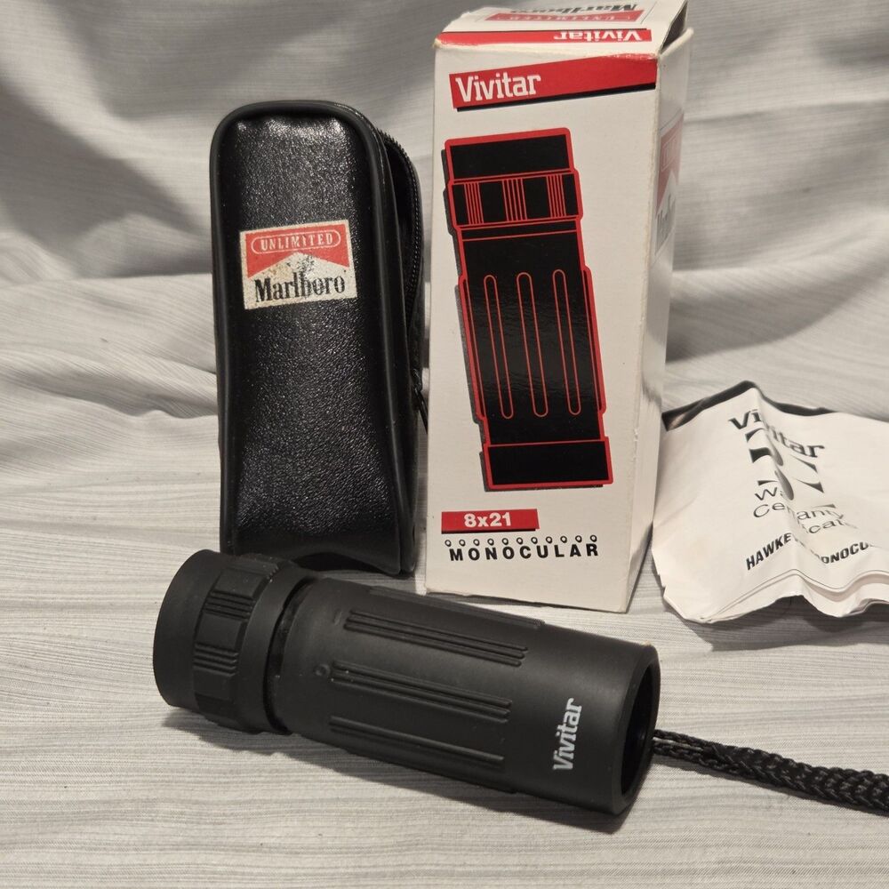 VTG Marlboro Unlimited Vivitar Monocular Scope 8x21 Original Case Box